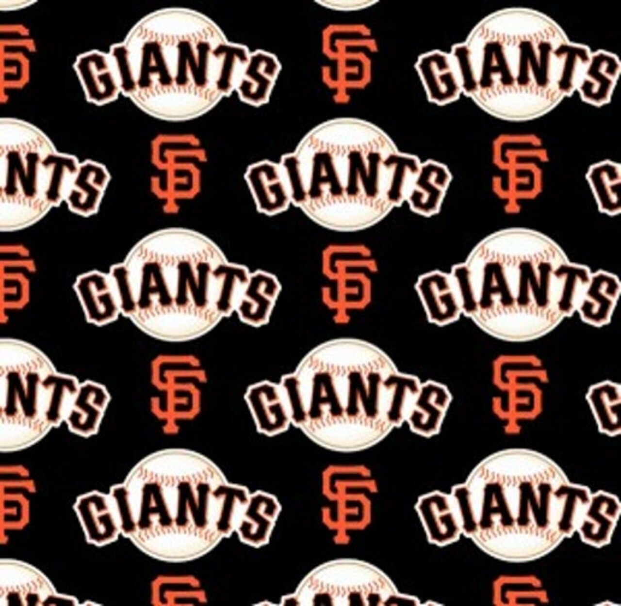 Licensed MLB San Francisco Giants Black Cotton 6651-B Fabric by the Yard